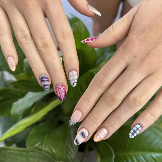Mix & match nails done at K&J Luxury Nail Spa